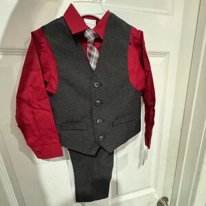 Brand new toddler boy 4 piece suit set
